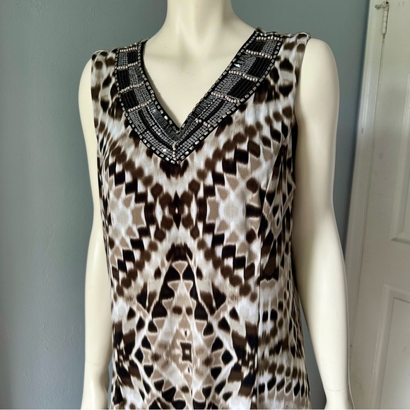NWT JM Collection Print and embellished Dress - Picture 4 of 5